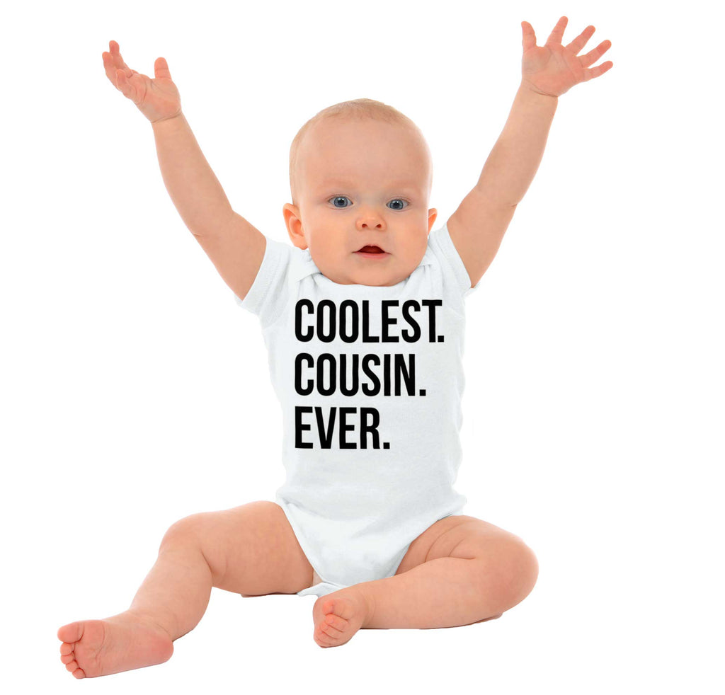 Coolest Cousin Ever Romper Bodysuit-Direct To Garment Print-Brisco Baby