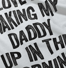 Waking Up Daddy Romper Bodysuit-Direct To Garment Print-Brisco Baby