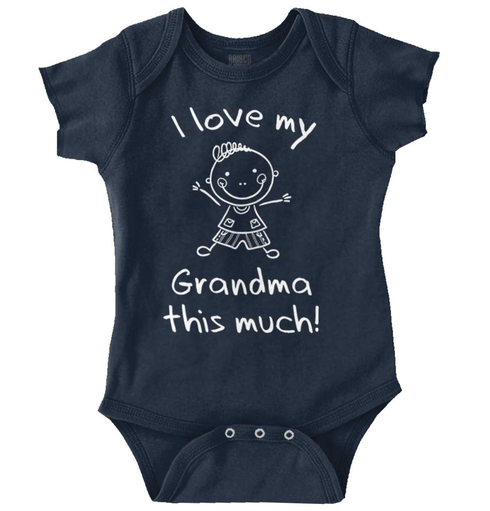 Love My Grandma Romper Bodysuit-Direct To Garment Print-Brisco Baby