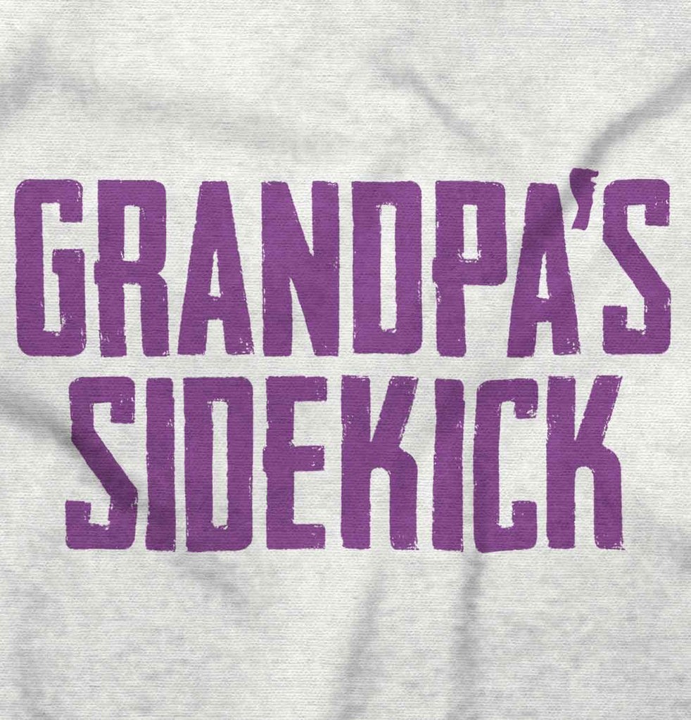 Grandpa's Sidekick Toddler Ruffle Bottom Tee-Direct To Garment Print-Brisco Baby