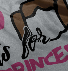 P Is For Princess Leia Infant Toddler T Shirt-Direct To Garment Print-Brisco Baby