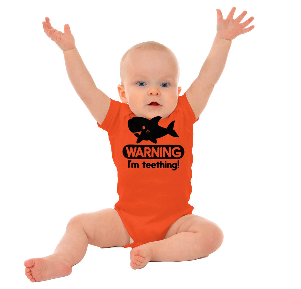 I'm Teething Romper Bodysuit-Direct To Garment Print-Brisco Baby