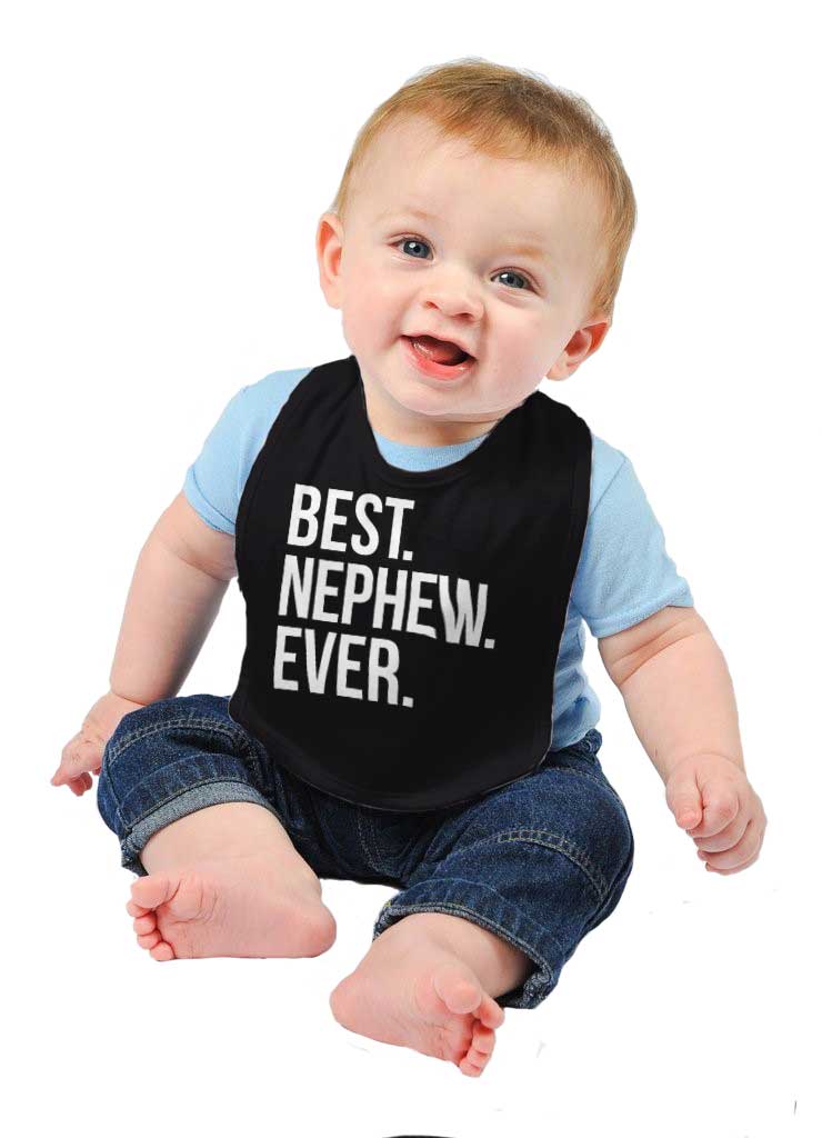 Best Nephew Ever Infant Baby Bib-Direct To Garment Print-Brisco Baby