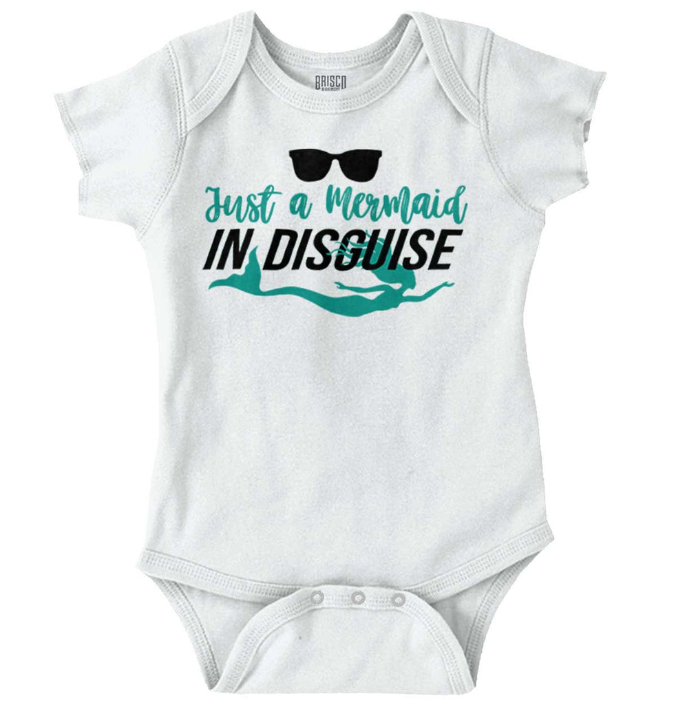 Mermaid In Disguise Romper Bodysuit-Direct To Garment Print-Brisco Baby