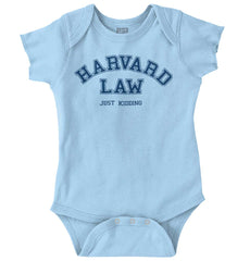 Harvard Law Romper Bodysuit-Direct To Garment Print-Brisco Baby