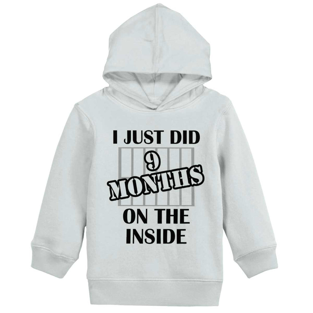 9 Months On The Inside Toddler Pullover Hoodie-Direct To Garment Print-Brisco Baby
