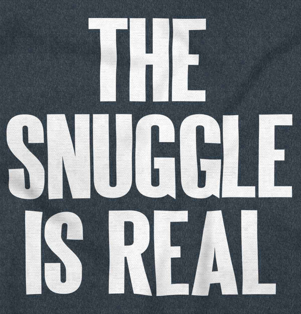 Snuggle Is Real Football Romper Bodysuit-Direct To Garment Print-Brisco Baby