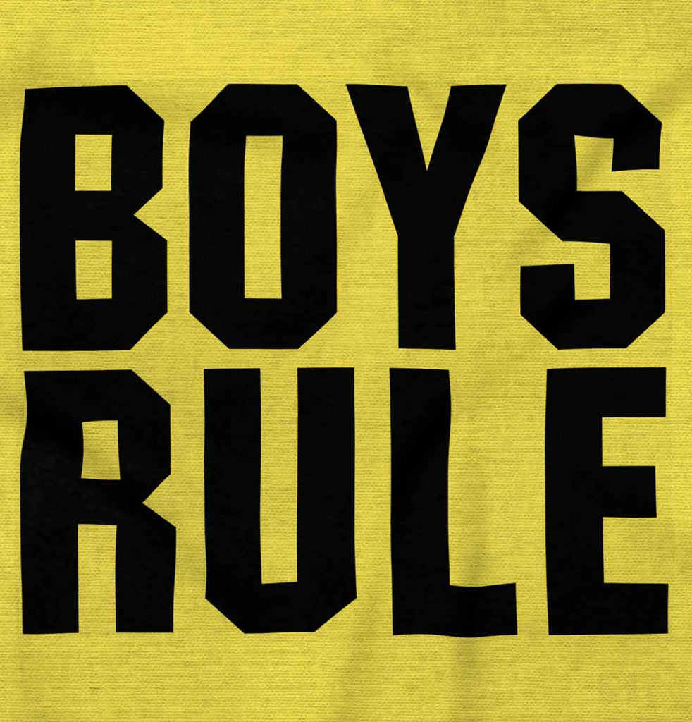 Boys Rule Romper Bodysuit-Direct To Garment Print-Brisco Baby