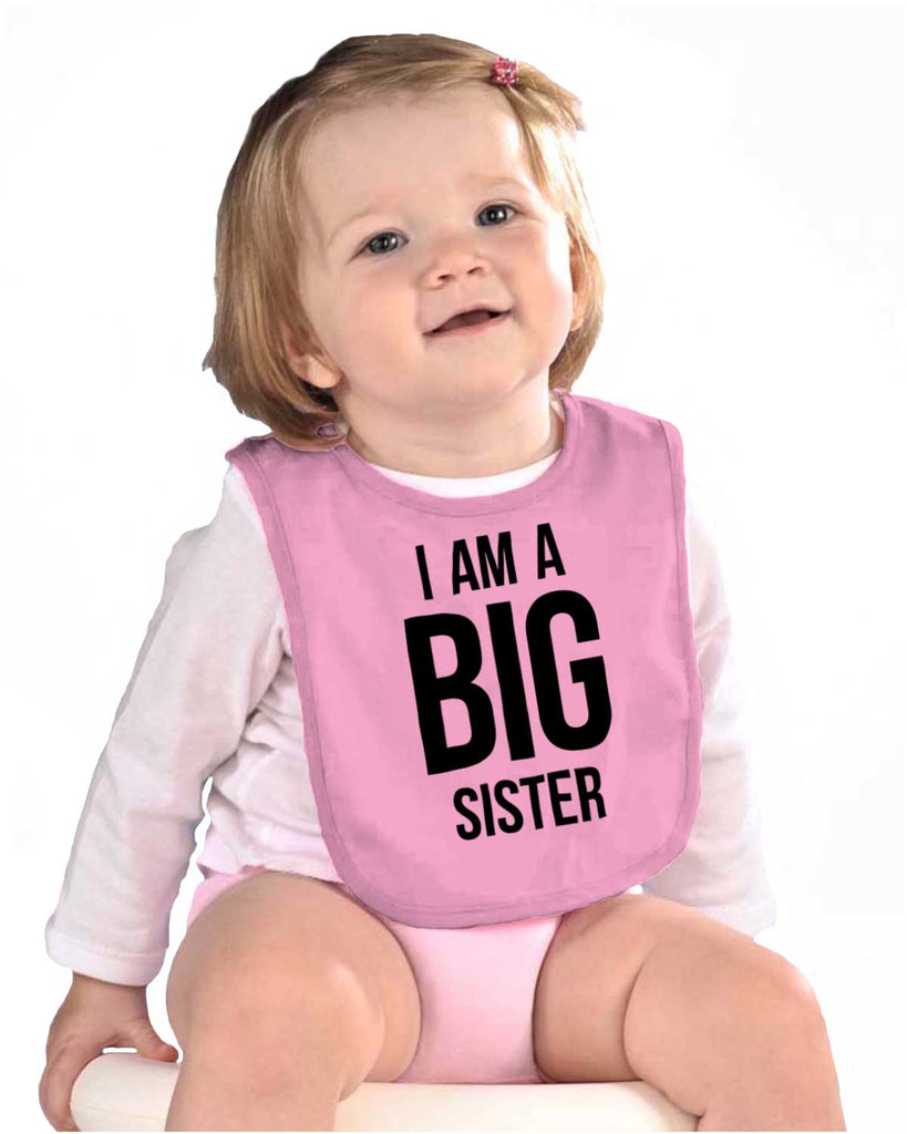 I Have A Big Sister Infant Baby Bib-Direct To Garment Print-Brisco Baby
