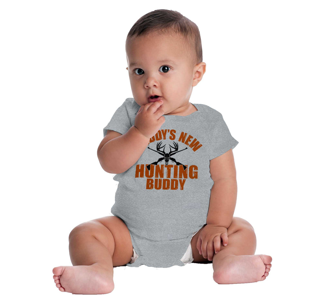 New Deer Hunting Buddy Romper Bodysuit-Direct To Garment Print-Brisco Baby