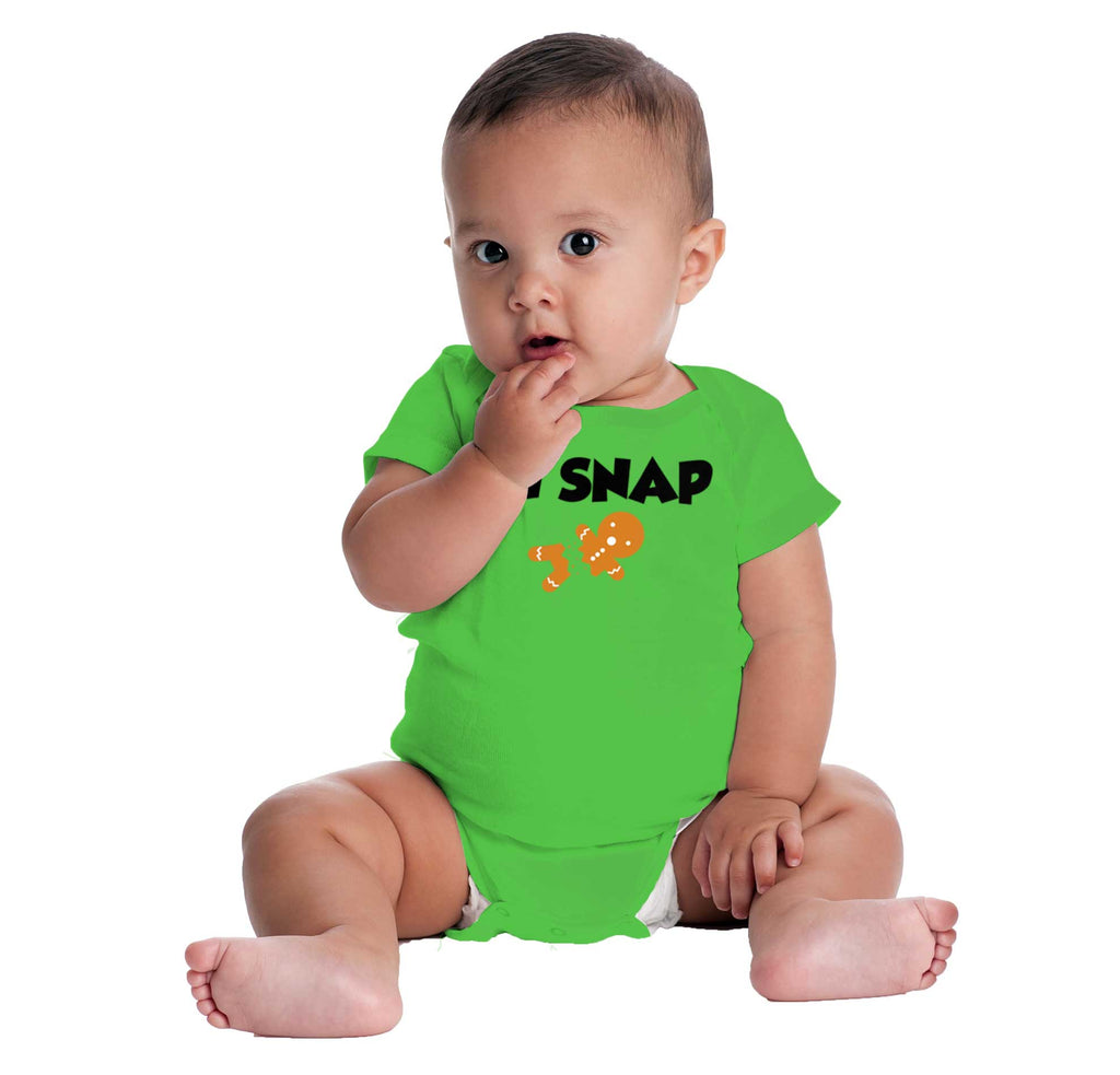 Oh Snap Gingerbread Romper Bodysuit-Direct To Garment Print-Brisco Baby