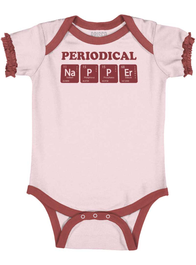 Nap Periodically Baby Ruffled Trim Romper-Direct To Garment Print-Brisco Baby