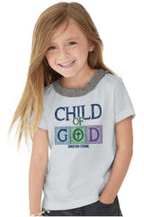 Child of God Toddler Ruffled Trim T-Shirt-Direct To Garment Print-Brisco Baby