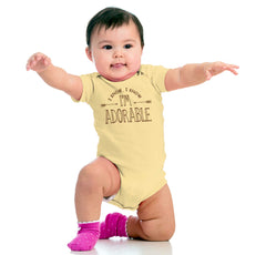 I'm Adorable Romper Bodysuit-Direct To Garment Print-Brisco Baby