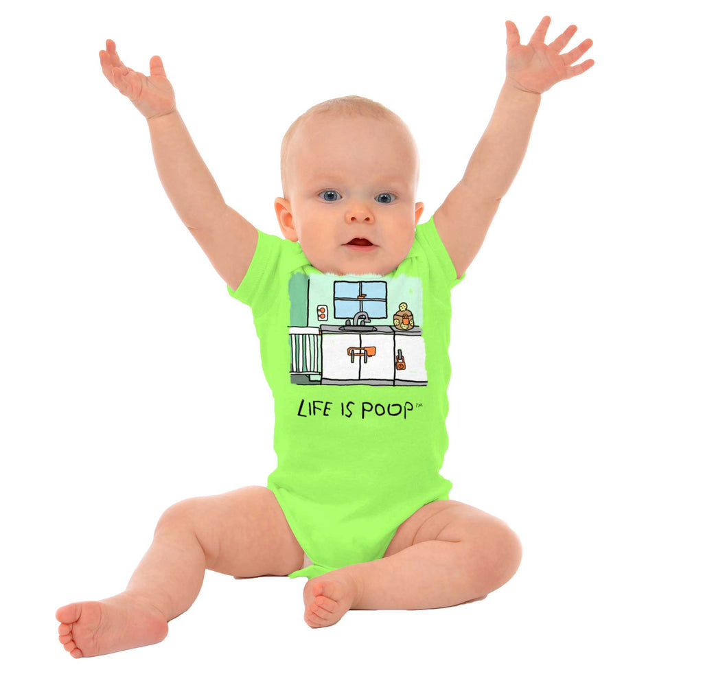 Safety Locks Romper Bodysuit-Direct To Garment Print-Brisco Baby