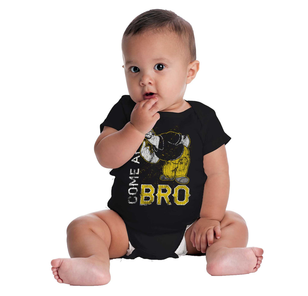 Come At Me Bro Romper Bodysuit-Direct To Garment Print-Brisco Baby