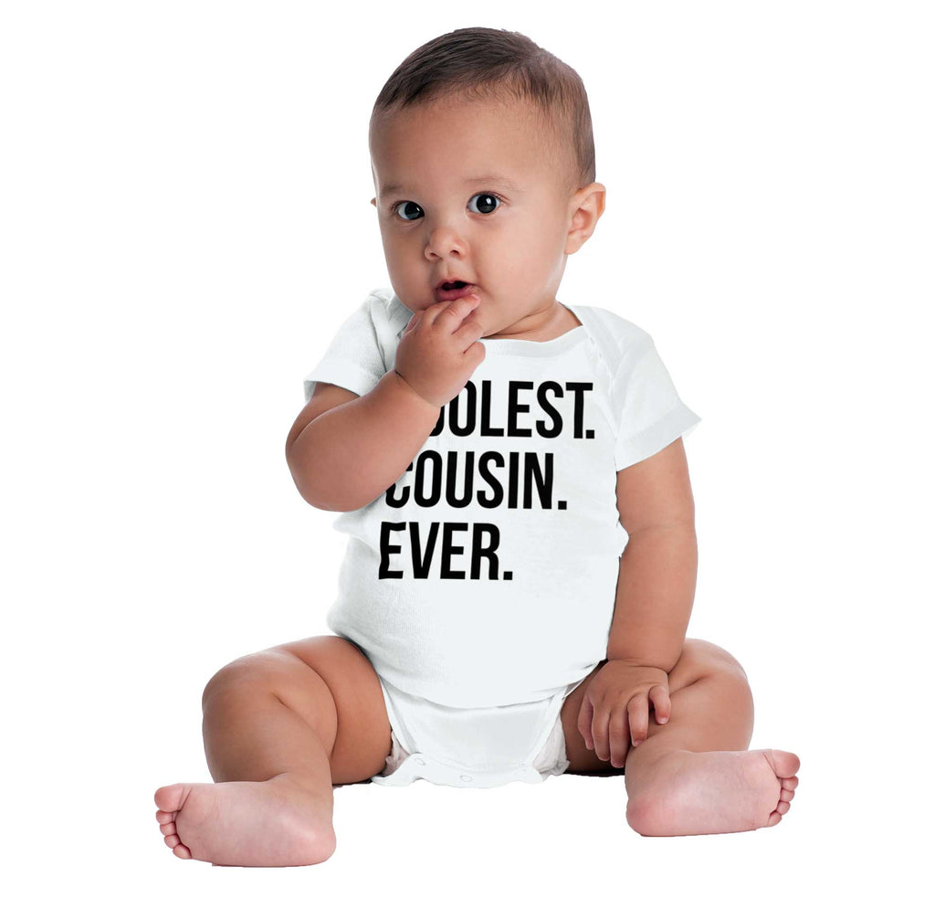 Coolest Cousin Ever Romper Bodysuit-Direct To Garment Print-Brisco Baby