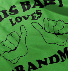 Baby Loves Grandma Infant Toddler T Shirt-Direct To Garment Print-Brisco Baby