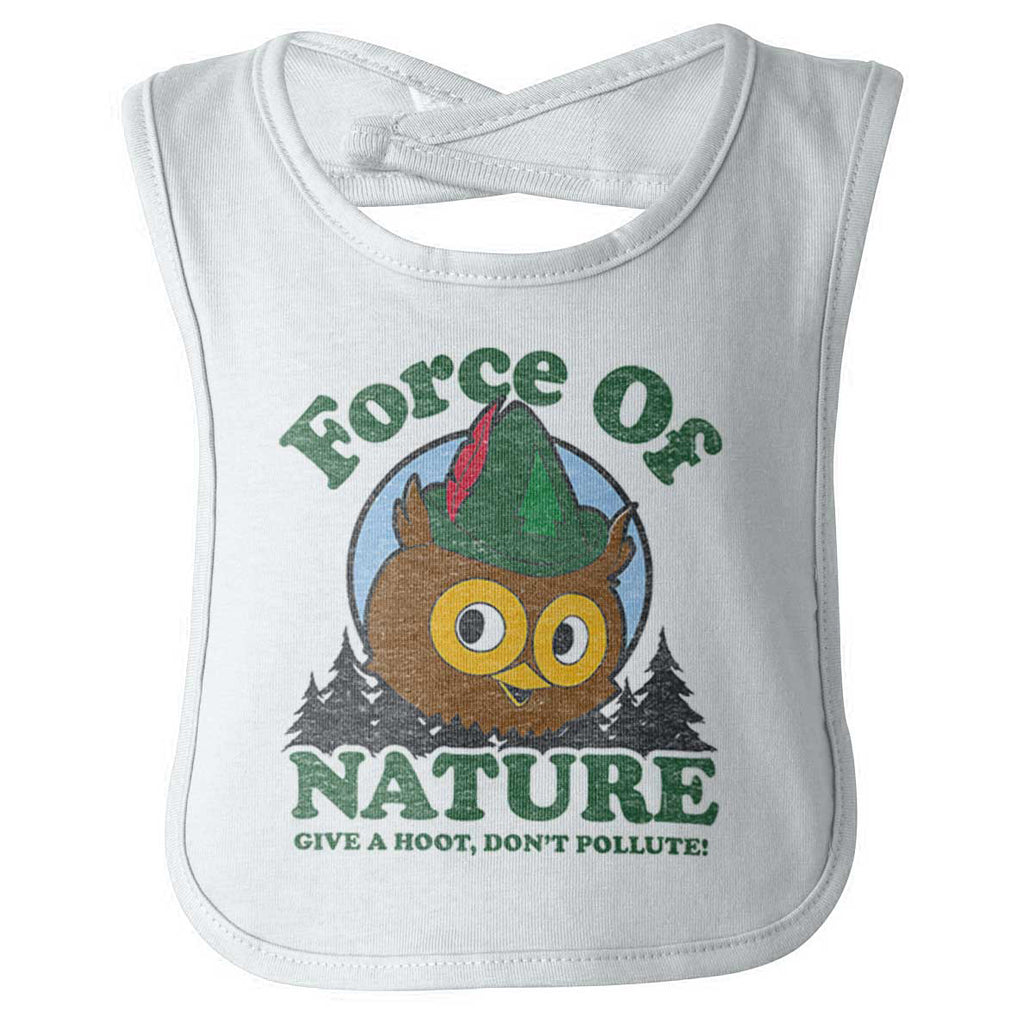 Don’t Pollute Infant Baby Bib-Direct To Garment Print-Brisco Baby