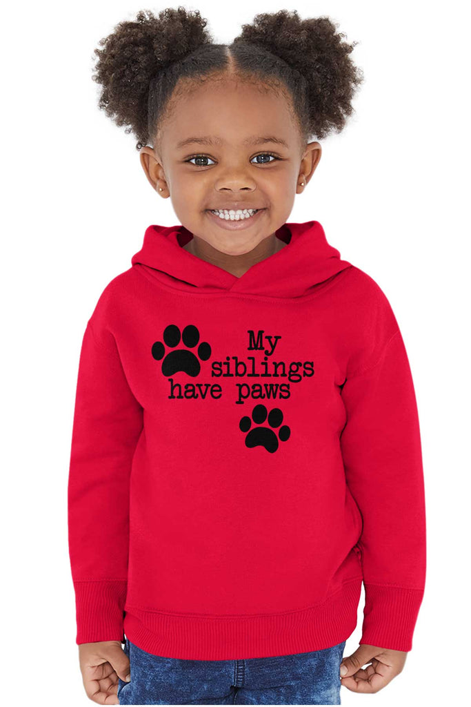Siblings have paws Toddler Pullover Hoodie-Direct To Garment Print-Brisco Baby