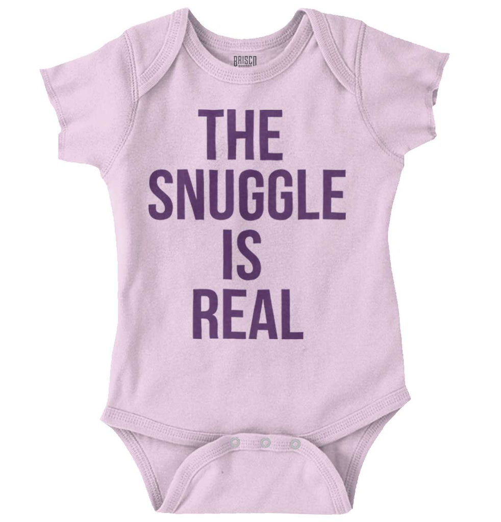 The Snuggle Is Real Romper Bodysuit-Direct To Garment Print-Brisco Baby
