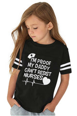 Can't Resist Nurses Toddler Football Jersey Tee-Direct To Garment Print-Brisco Baby