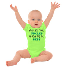 When God Made Uncles Romper Bodysuit-Direct To Garment Print-Brisco Baby