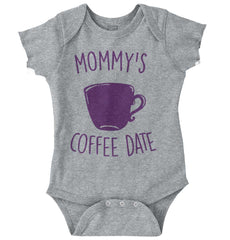 Mommy's Coffee Date Romper Bodysuit-Direct To Garment Print-Brisco Baby