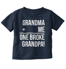 One Broke Grandpa Infant Toddler T Shirt-Direct To Garment Print-Brisco Baby
