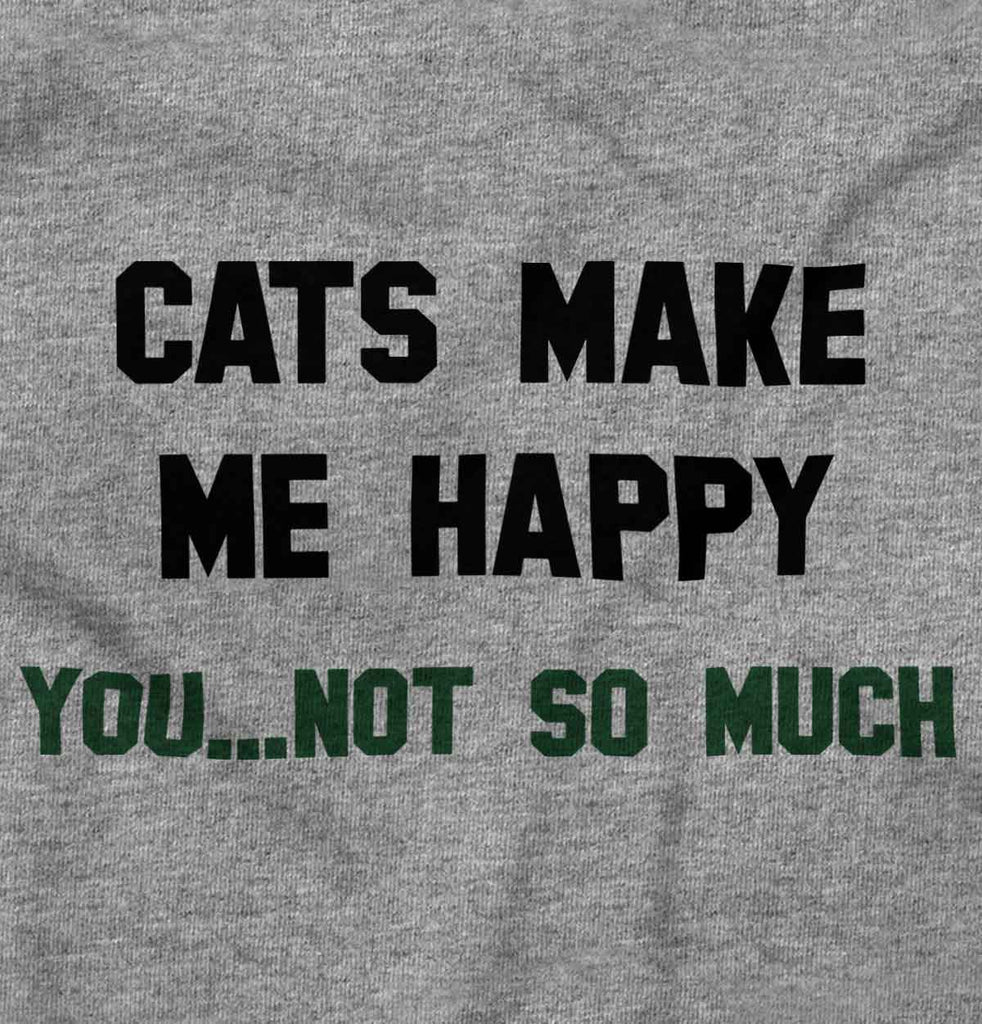 Cats Make Me Happy Romper Bodysuit-Direct To Garment Print-Brisco Baby