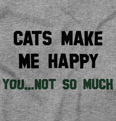 Cats Make Me Happy Romper Bodysuit-Direct To Garment Print-Brisco Baby