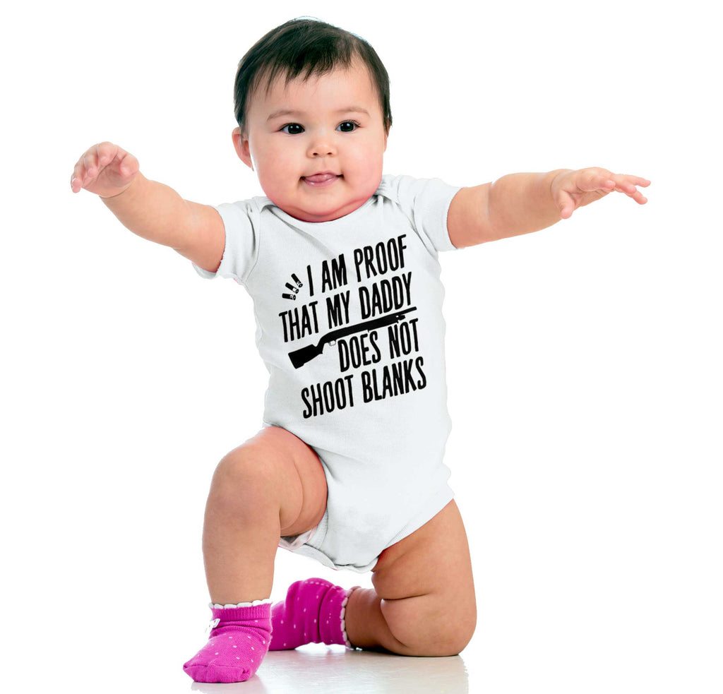 Proof Daddy Shoots Romper Bodysuit-Direct To Garment Print-Brisco Baby