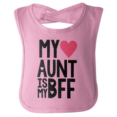 Aunt Is My BFF Infant Baby Bib-Direct To Garment Print-Brisco Baby