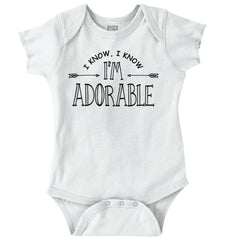I'm Adorable Romper Bodysuit-Direct To Garment Print-Brisco Baby
