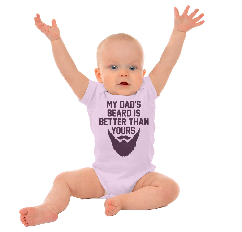 Dad's Beard Romper Bodysuit-Direct To Garment Print-Brisco Baby