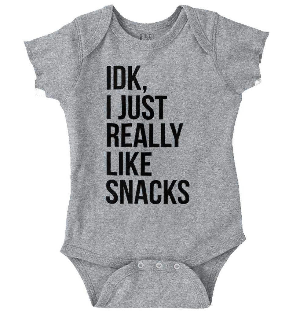 Really Like Snacks Romper Bodysuit-Direct To Garment Print-Brisco Baby