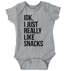 Really Like Snacks Romper Bodysuit-Direct To Garment Print-Brisco Baby