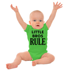 Little Bros Rule Romper Bodysuit-Direct To Garment Print-Brisco Baby
