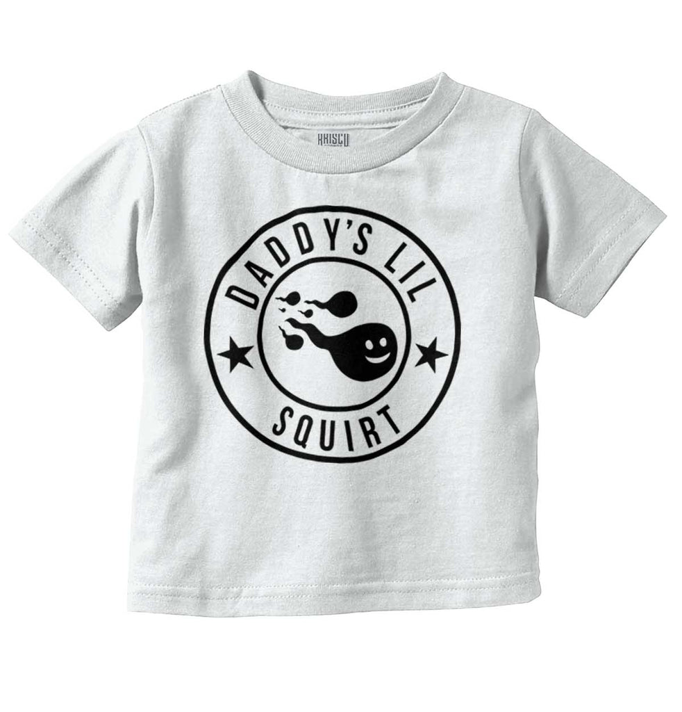 Daddy's Lil Squirt Infant Toddler T Shirt-Direct To Garment Print-Brisco Baby