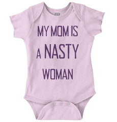 Nasty Woman Romper Bodysuit-Direct To Garment Print-Brisco Baby