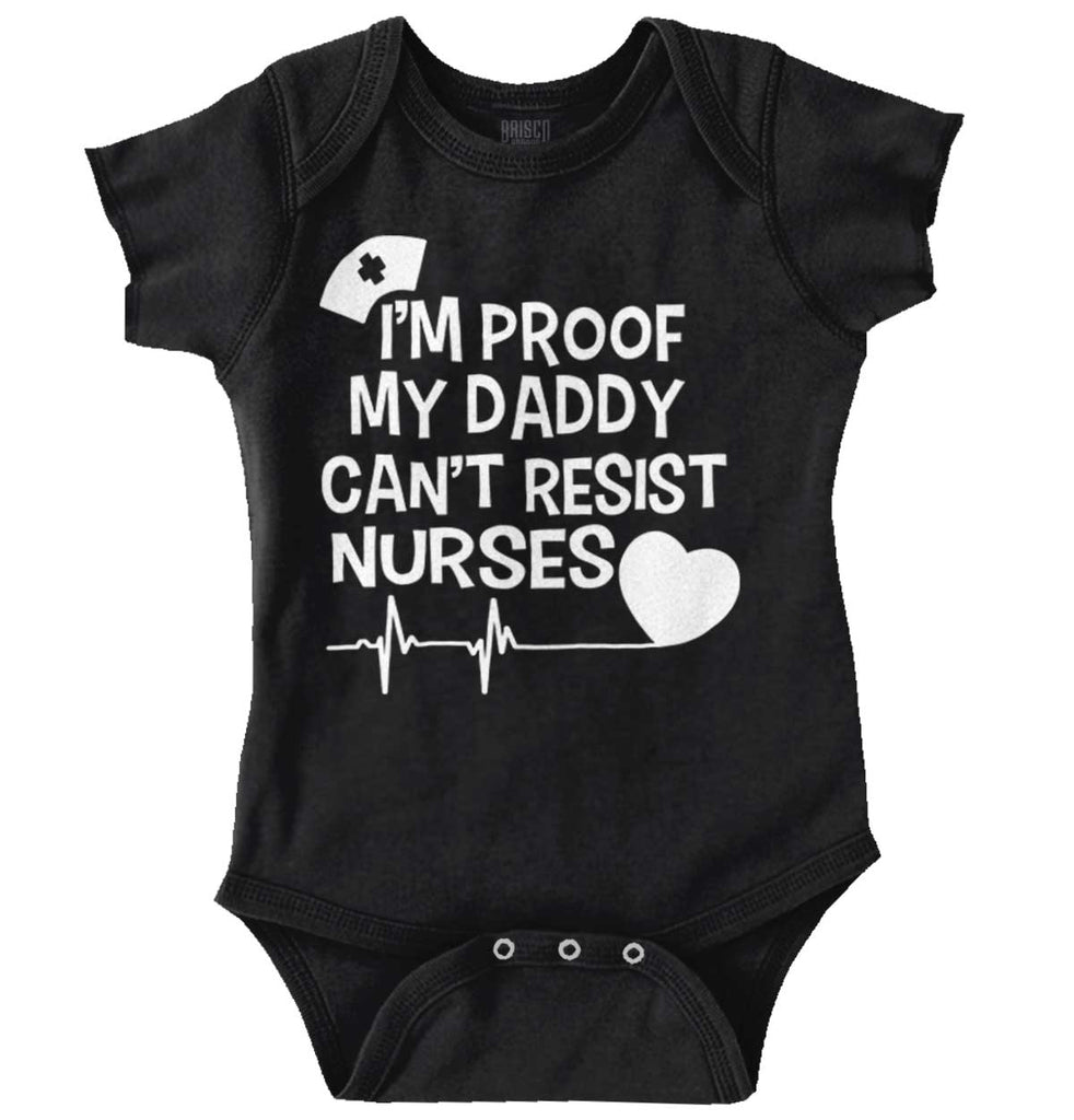 Can't Resist Nurses Romper Bodysuit-Direct To Garment Print-Brisco Baby