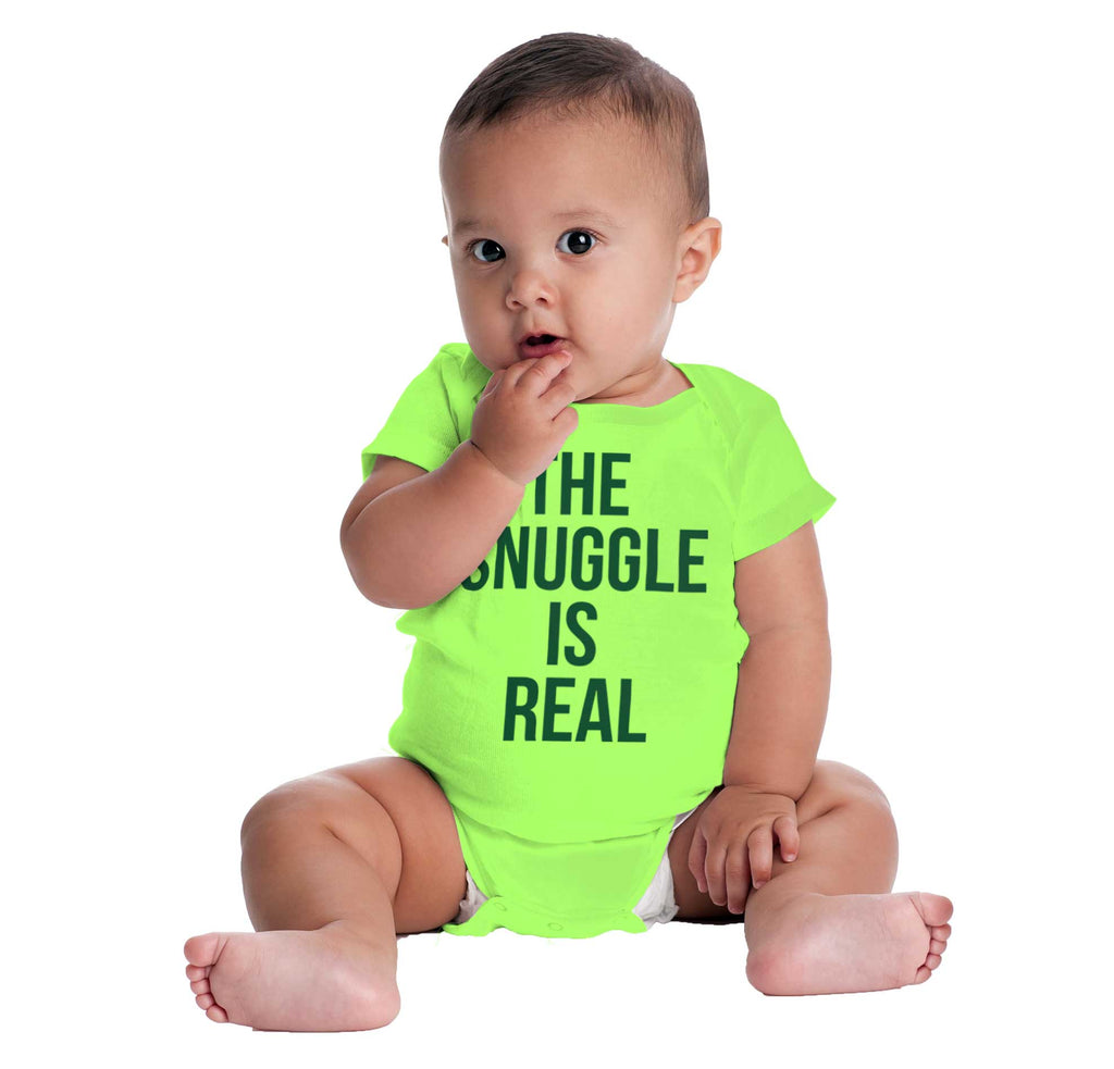The Snuggle Is Real Romper Bodysuit-Direct To Garment Print-Brisco Baby