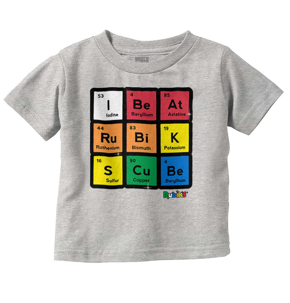 I Beat Rubik's Cube Infant Toddler T Shirt-Direct To Garment Print-Brisco Baby