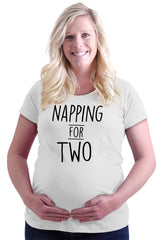 Napping For Two Maternity T-Shirt-Direct To Garment Print-Brisco Baby