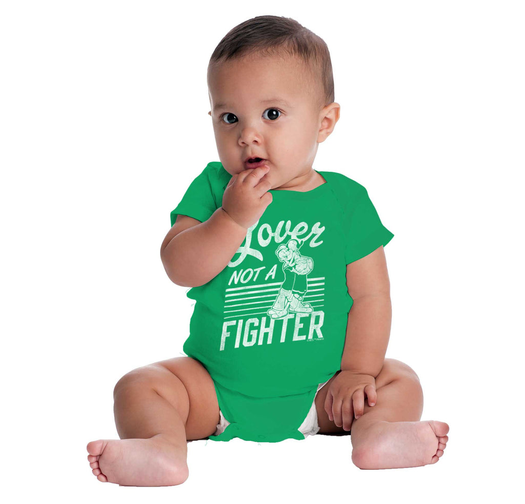 Lover Not A Fighter Romper Bodysuit-Direct To Garment Print-Brisco Baby