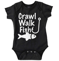 Crawl Walk Fish Romper Bodysuit-Direct To Garment Print-Brisco Baby