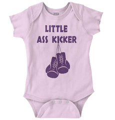 Little Ass Kicker Romper Bodysuit-Direct To Garment Print-Brisco Baby
