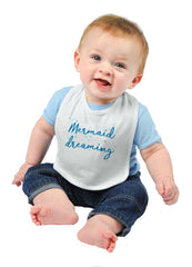 Mermaid Dreaming Infant Baby Bib-Direct To Garment Print-Brisco Baby