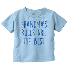 Grandma's Rules Are The Best Infant Toddler T Shirt-Direct To Garment Print-Brisco Baby