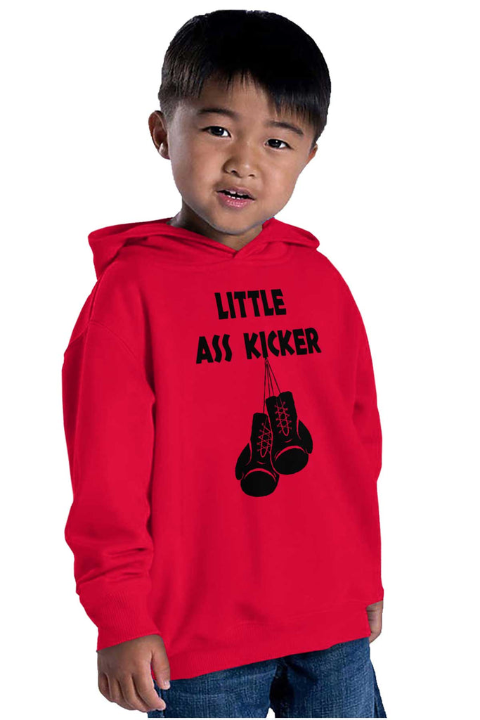 Little Ass Kicker Toddler Pullover Hoodie-Direct To Garment Print-Brisco Baby